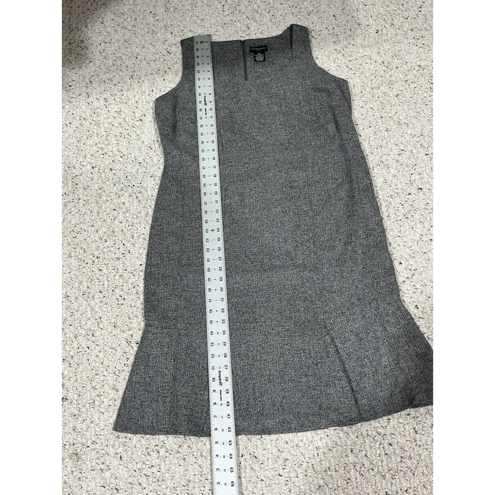 Woman’s Sutton Studio Woman’s 14w Black White Lined Midi Dress Zip Back - Picture 7 of 8